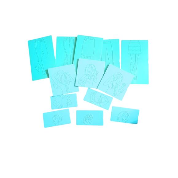 Kahootz Fashion Plates Kit Play Set Travel Carrying Case - Picture 2 of 3